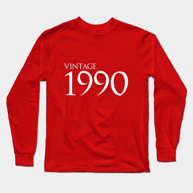 Vintage 1990 Long Sleeve T-Shirt by GlossyArtTees